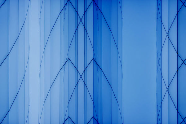 blue architecture artwork
