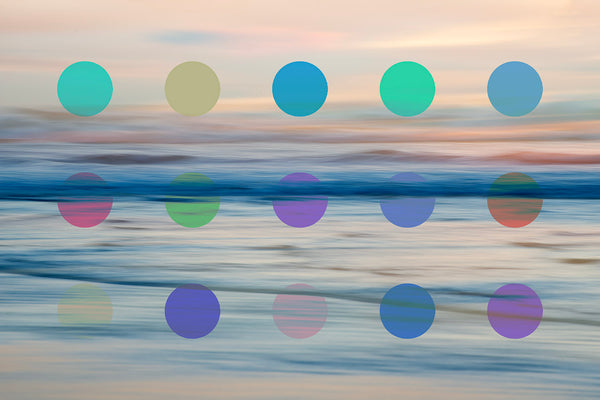 seascape with modern dots