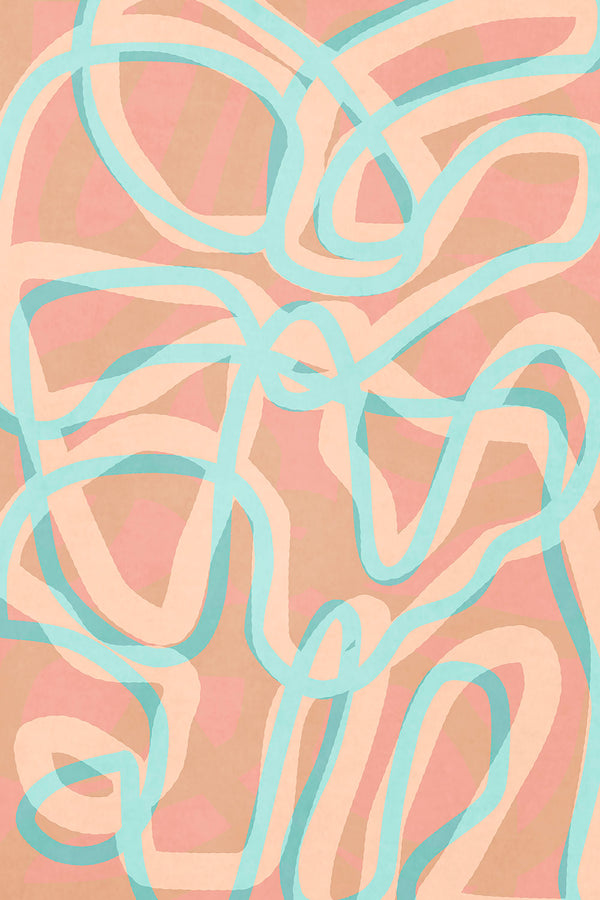 geometric abstract line drawing art