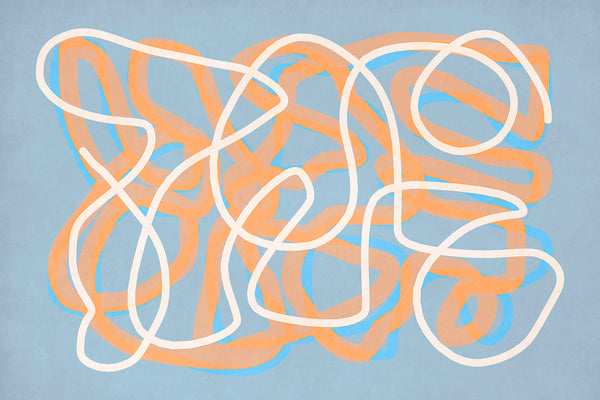 modern abstract line drawing art