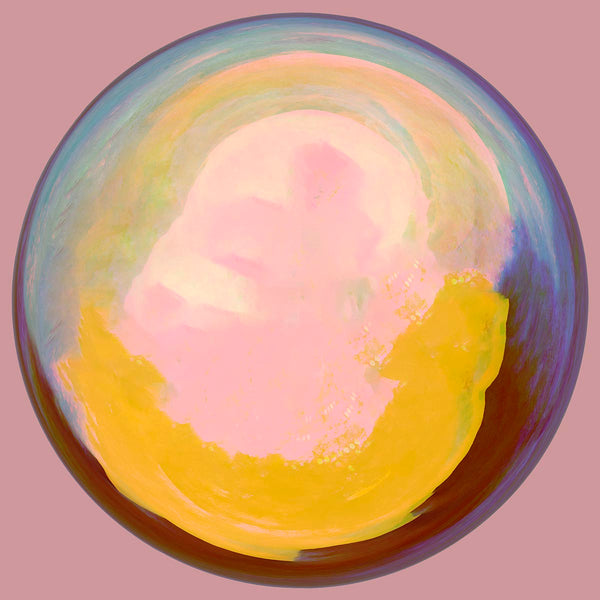 around the world art in round shape