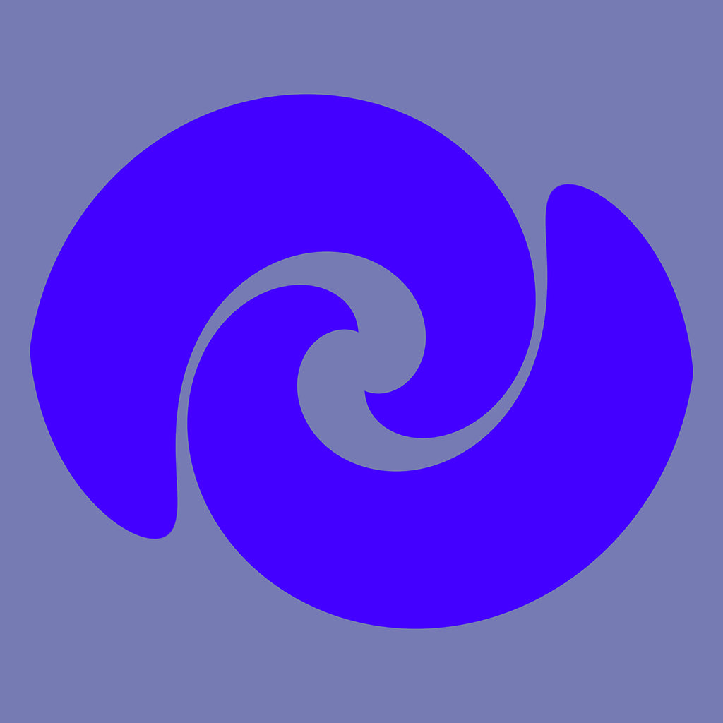 blue graphic art
