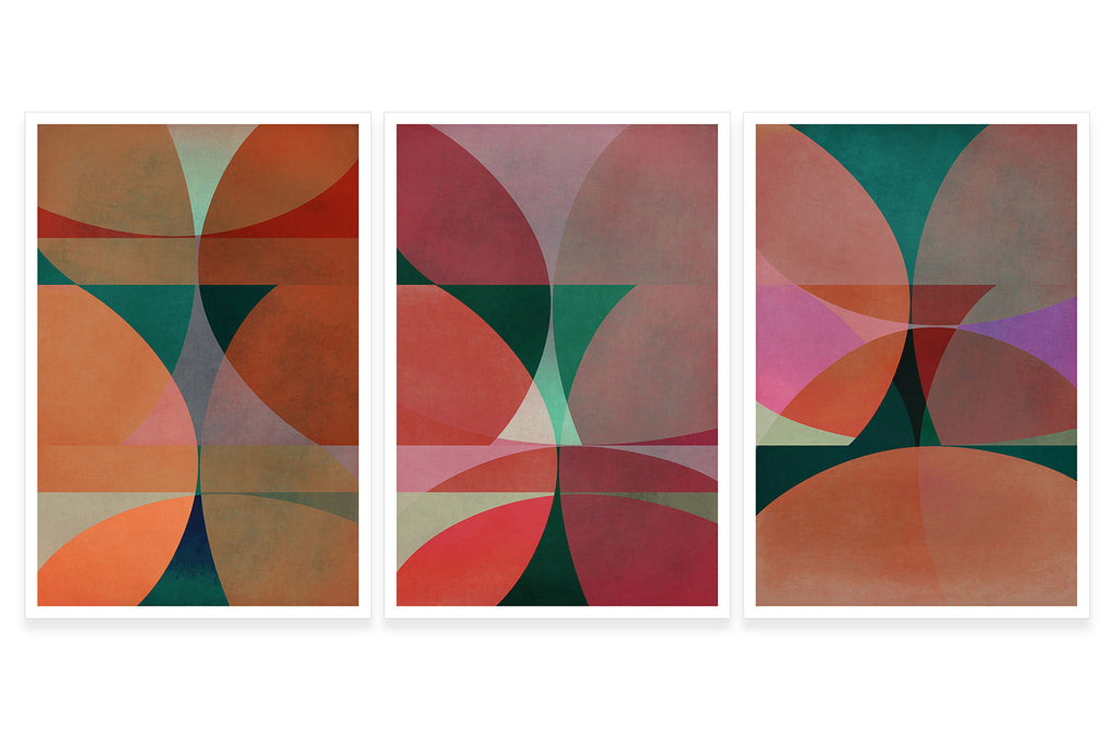 Colour Elements Triptych Art