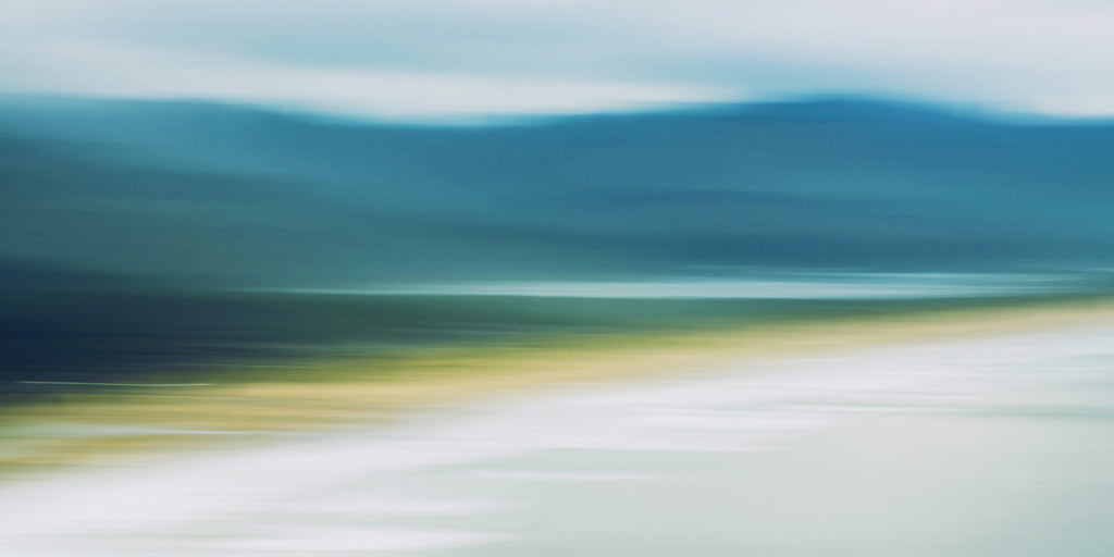 mountains and beach artwork