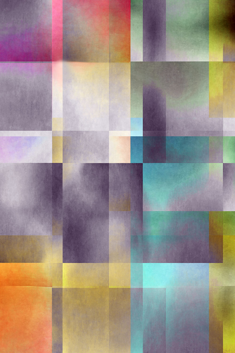 Colorful squares of sky artwork