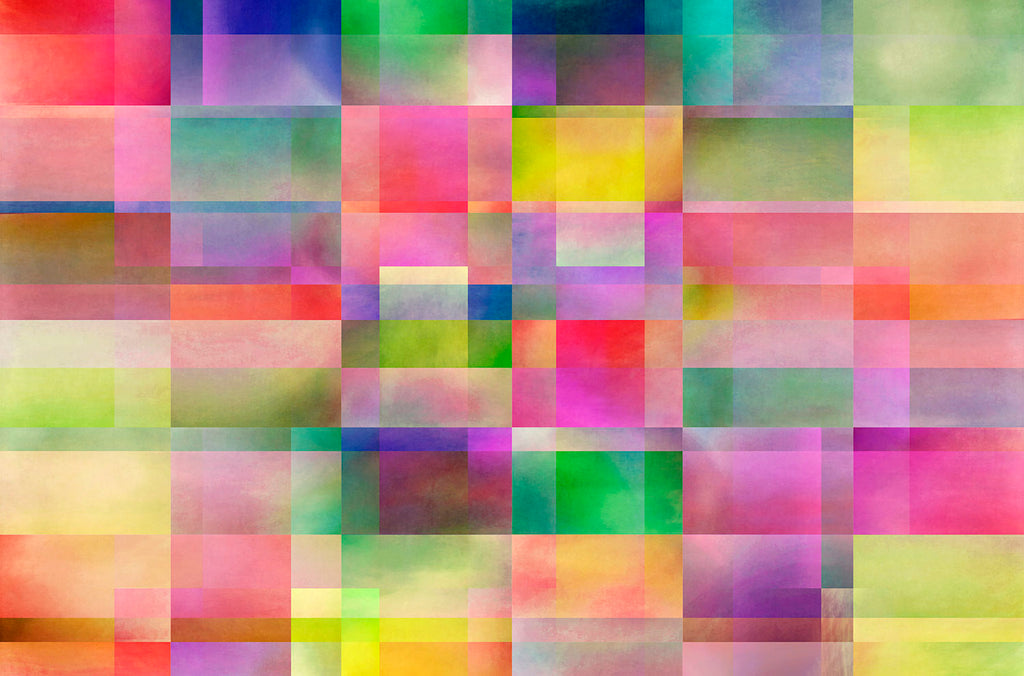 Multicolored square pattern art