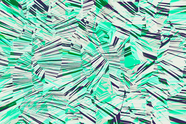 Abstract pattern with green and black geometric art