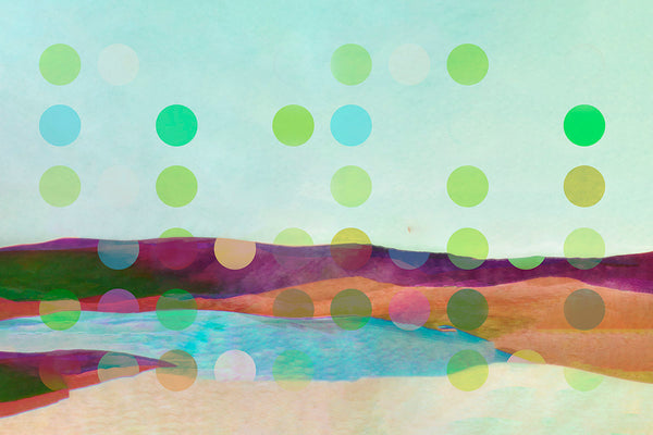 landscape art with circles
