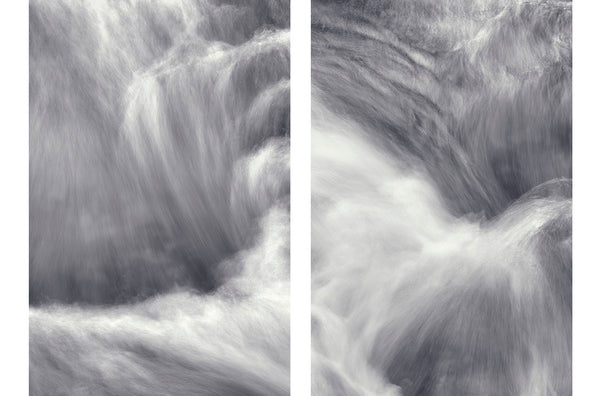 diptych art of a waterfall