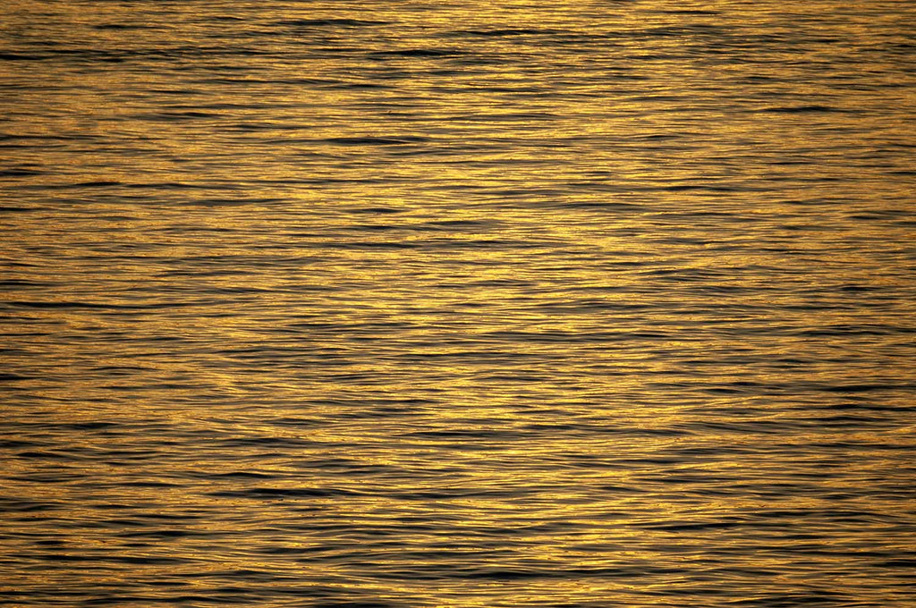 Golden Ocean Minimalist Art