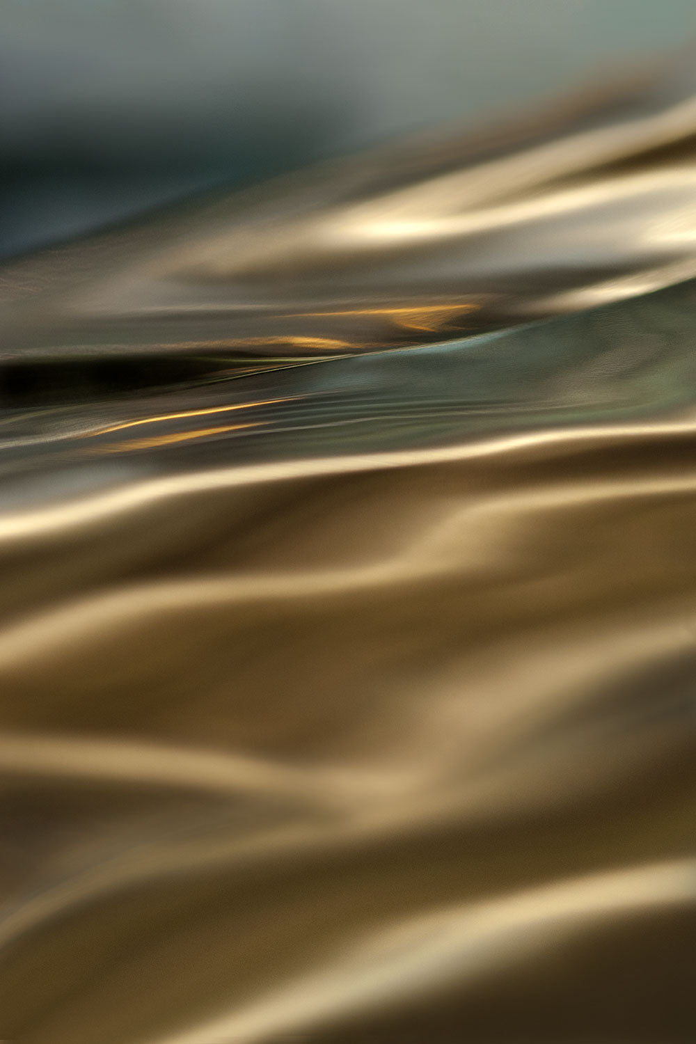 abstract art close up of wavy gold lines