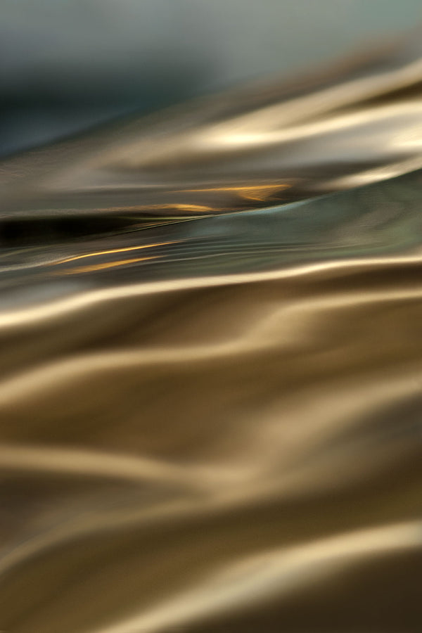 abstract art close up of wavy gold lines