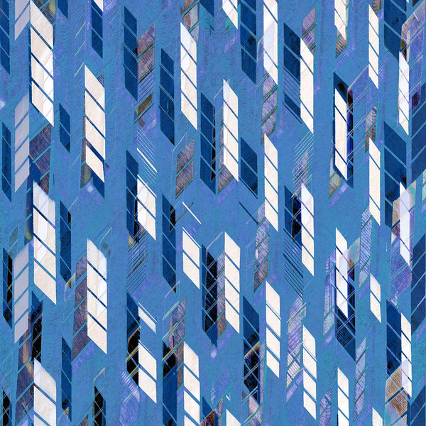 graphic architecture building in blue