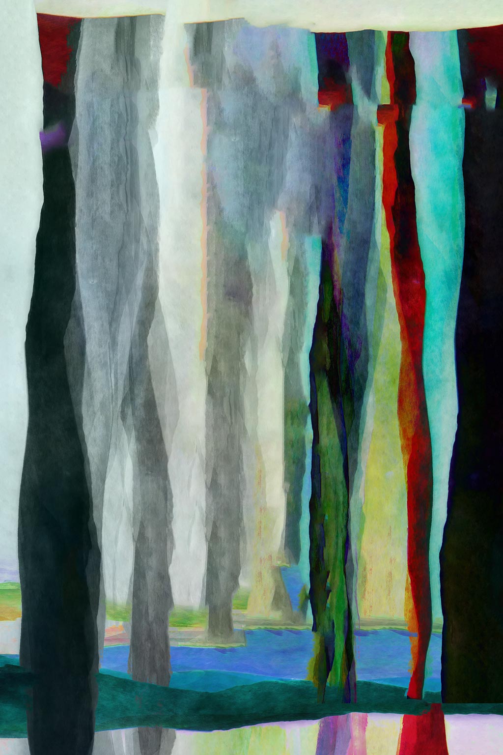 abstract forest artwork painting