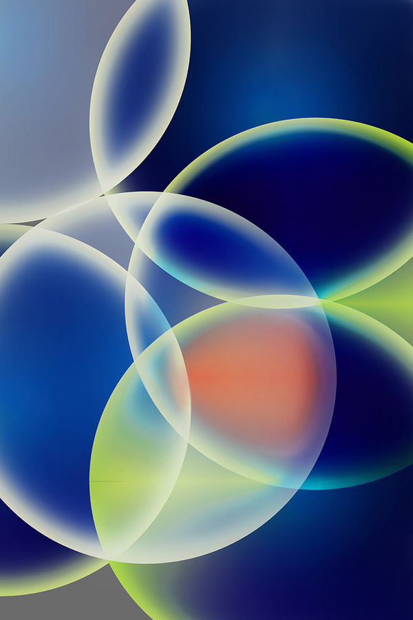 colorful digital art of circles in blue