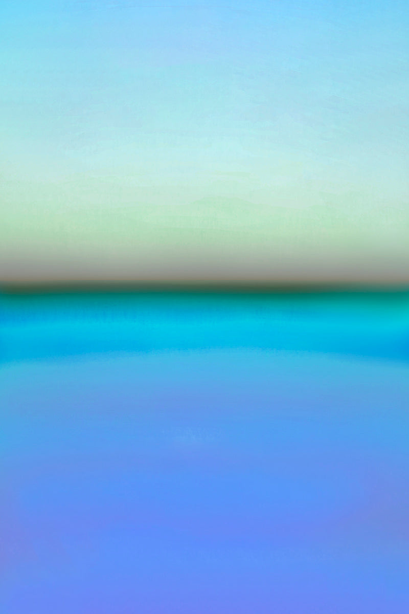 modern landscape art in blue colours