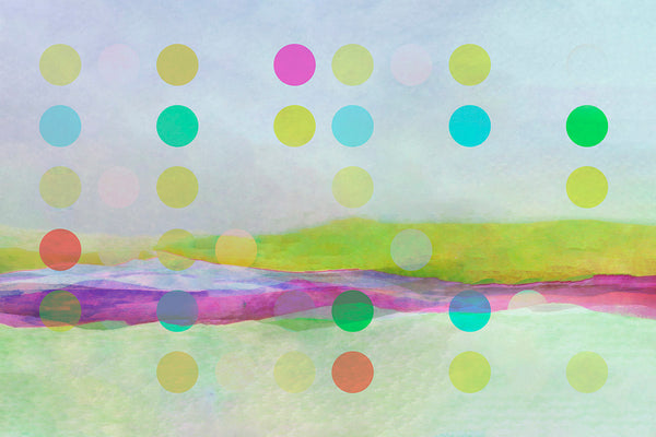 landscape artwork with circles