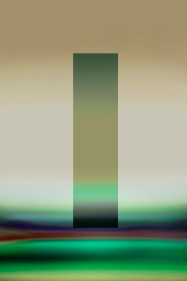 Abstract art with a vertical rectangular shape in the center 