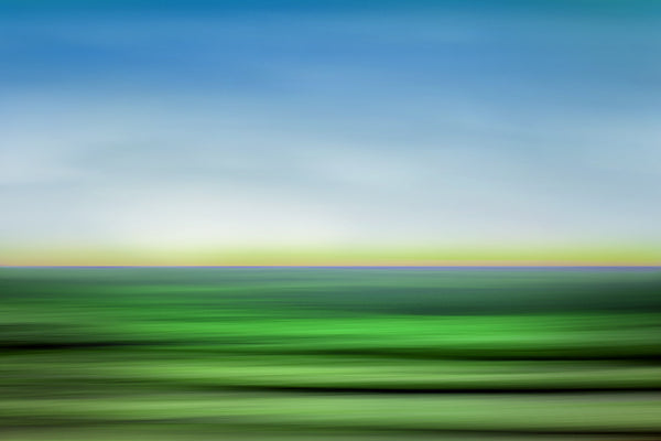 modern landscape art green and blue