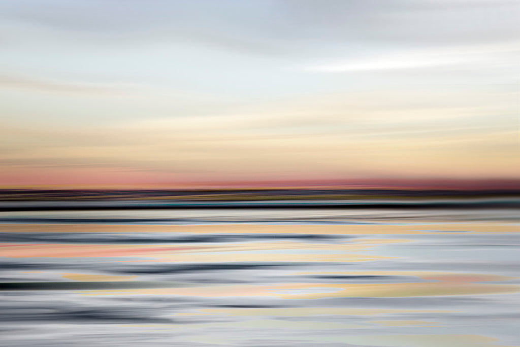 seascape art with warm colour
