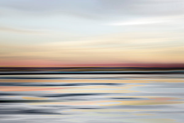 seascape art with warm colour