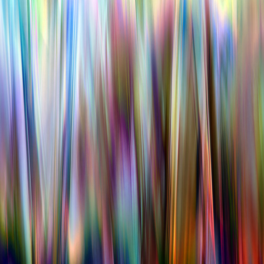 Abstract multicolored vertical stripes of grass artwork