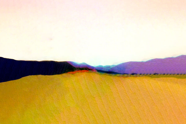 abstract landscape art in purple and brown