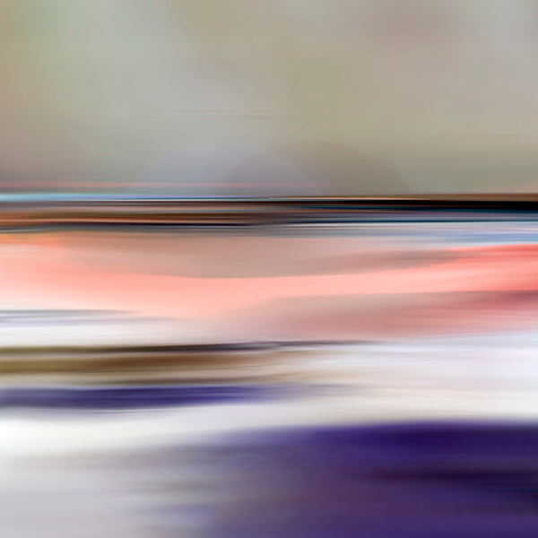 abstract landscape art in pink and purple