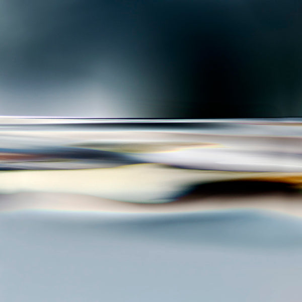 modern landscape art in gold and grey