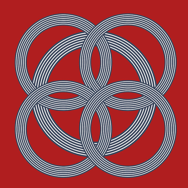 red geometric art