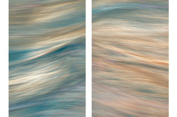 diptych art prints of the water