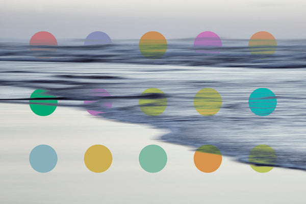 seascape art with dots