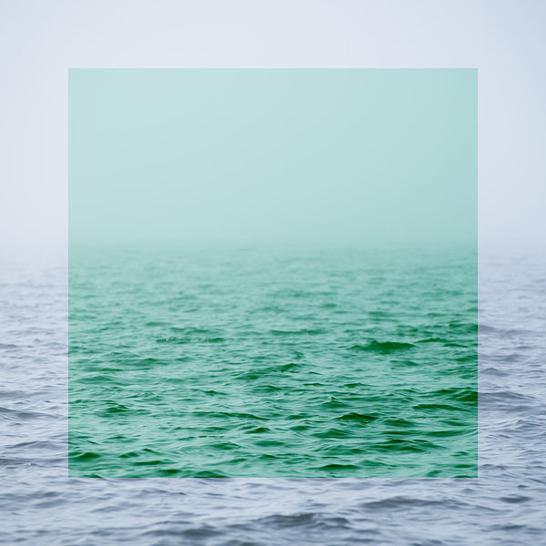 Rectangular overlay on a water photo with a gradient of green to blue.