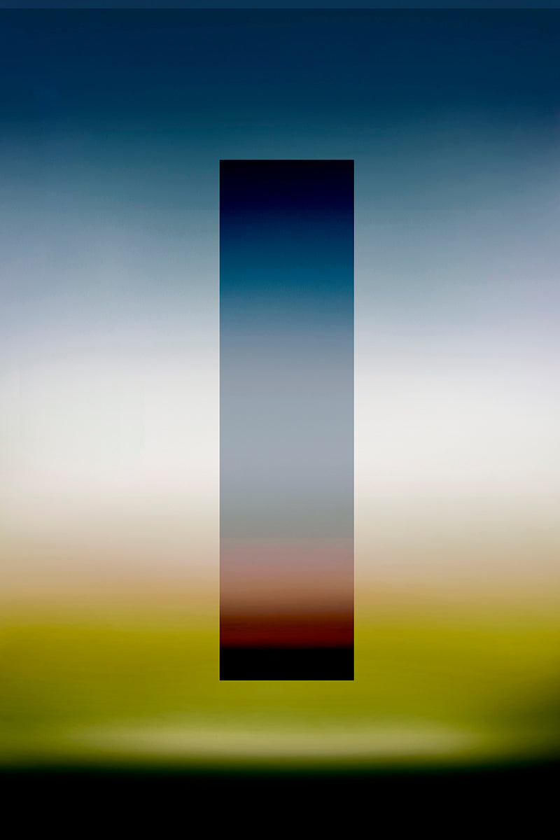 modern landscape art with geometric rectangle shape