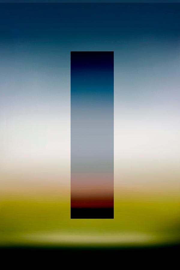 modern landscape art with geometric rectangle shape