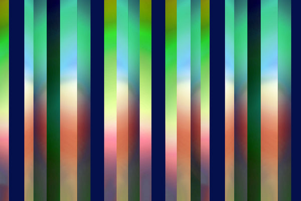 abstract landscape art in vertical stripe sections