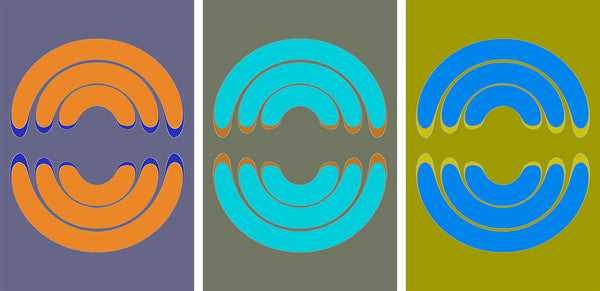 geometric triptych artwork