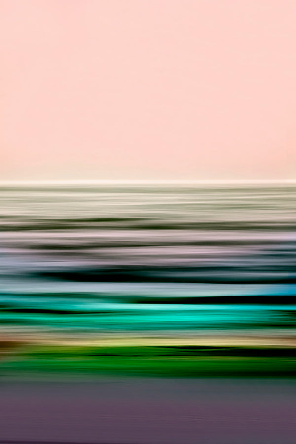 custom landscape art of colourful stripes