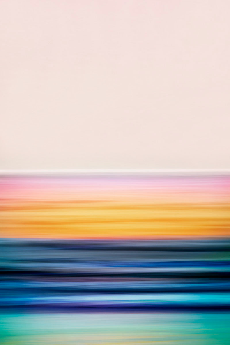 fine art landscape artwork of colourful stripes
