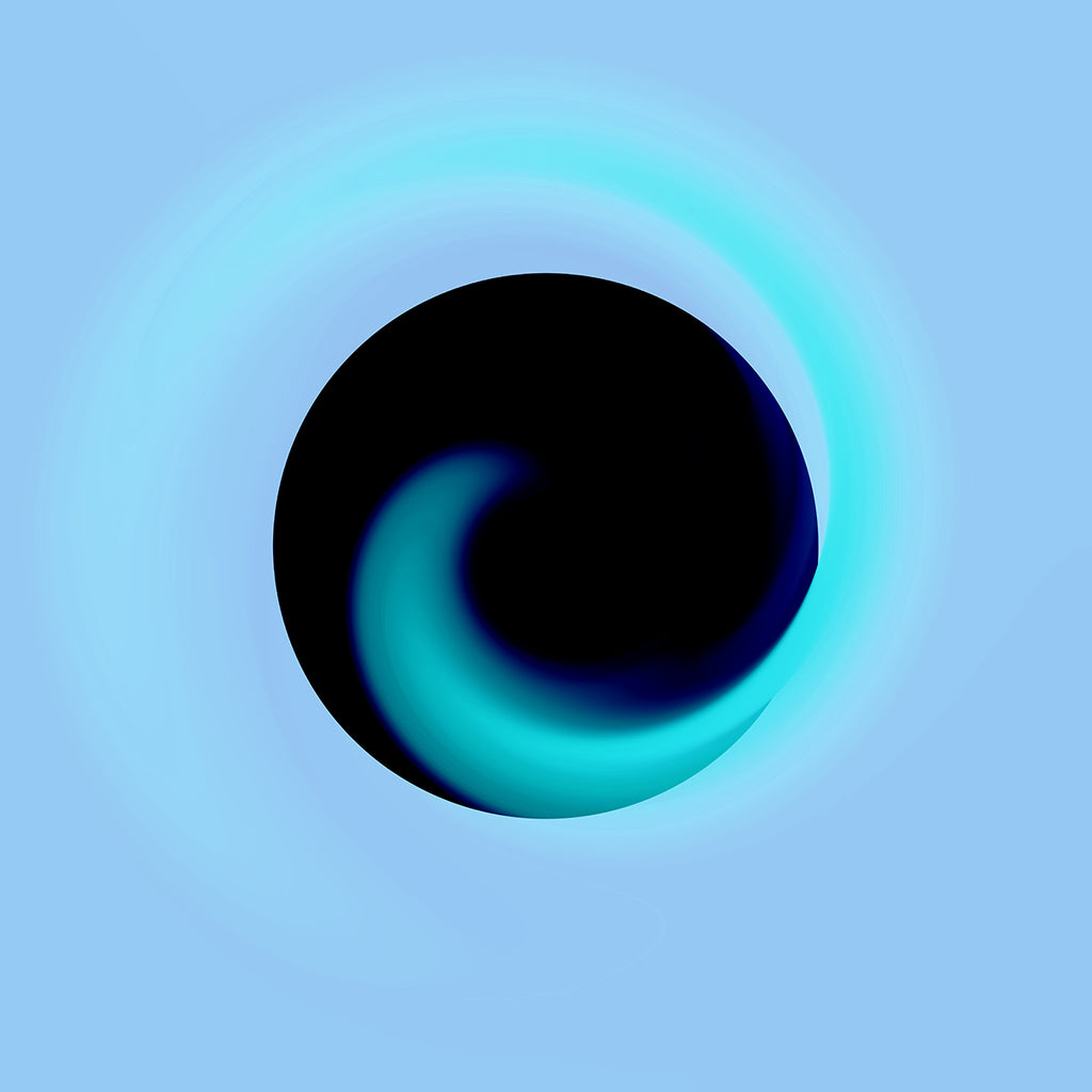 modern art blue circle