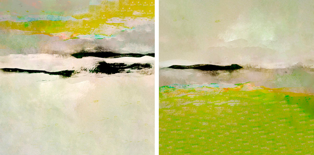 landscape diptych art