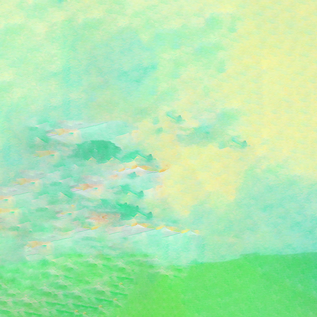 abstract landscape art with clouds