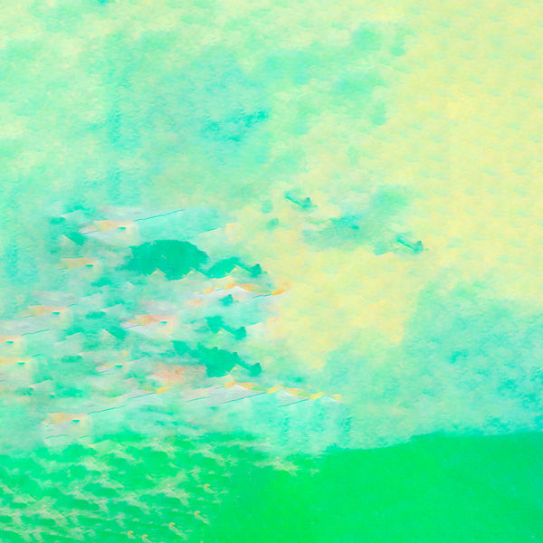 abstract landscape art with clouds