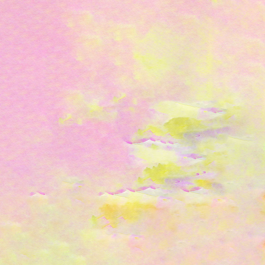 abstract cloud artwork in yellow and pink
