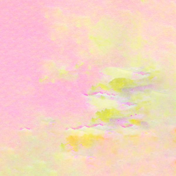 abstract cloud artwork in yellow and pink