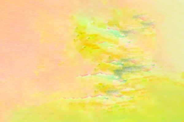 cloud abstract art in yellow and orange