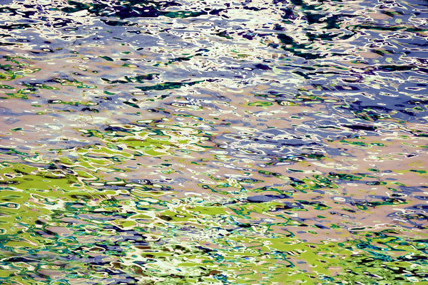 Abstract pattern of green and blue colors on a textured surface