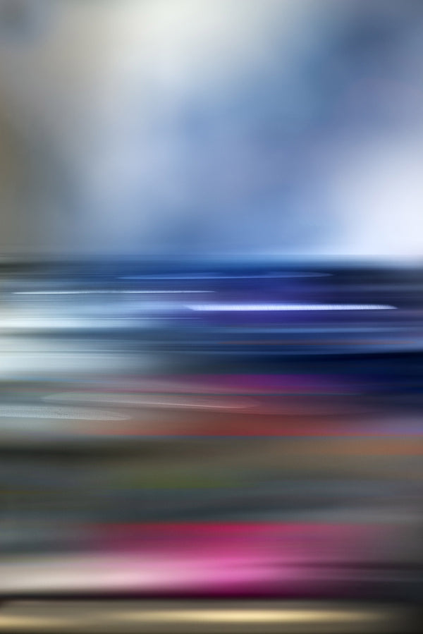 Blurred image with multicolor horizontal stripes