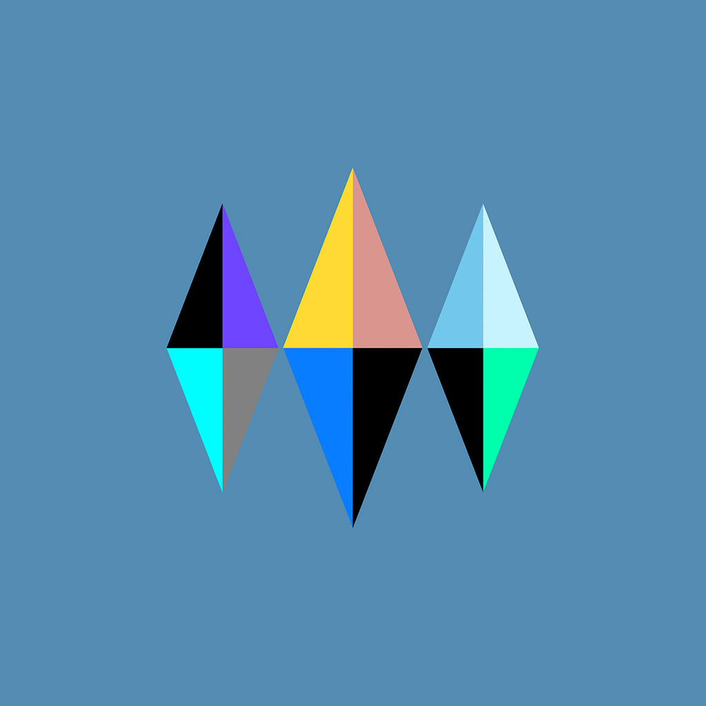 triangle geometric artwork with bold colour