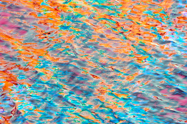 water pattern art in orange
